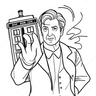 Pagini De Colorat Cu Dr Who In Actiune 82702-24175