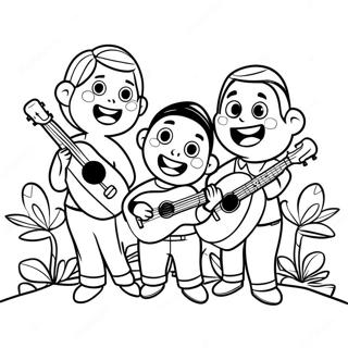 Familia Cocomelon Cantand Impreuna Pagina De Colorat 8290 2787