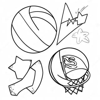 Pagini De Colorat Cu Baschet Vintage Nba 83039-24434