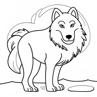 Pagini De Colorat Cu Lupul Elegant Din Arctic 83345 24678