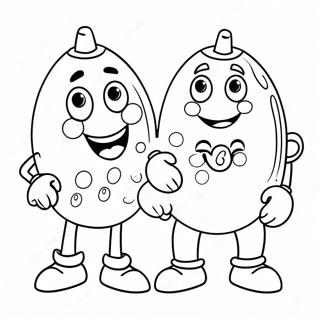 Pagini De Colorat Cu Mascote Mm Fericite 83651-24920