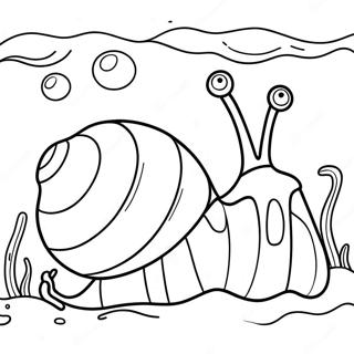 Pagina De Colorat Cu Gary Melcul Subacvatic 83756 25002