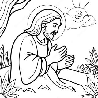 Iisus Rugandu Se In Gradina Pagina De Colorat 8380 2004