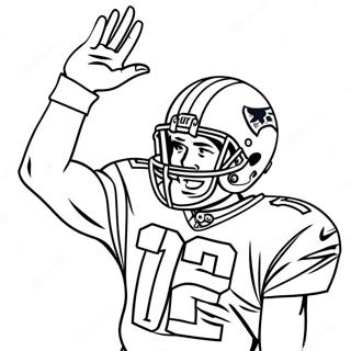 Tom Brady Sarbatorind Touchdown Ul Pagina De Colorat 83859-25084