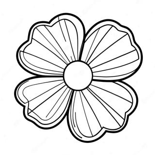 Trifoi Cu Patru Foi Pagina De Colorat Desene De Colorat