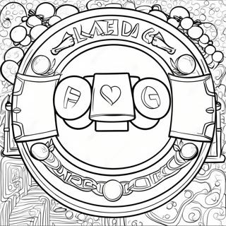 Pagina De Colorat Centura De Campion La Box 84138-25296