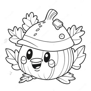 Pagini De Colorat Cu O Ghinda Amuzanta Cu Palarie 84191 25344