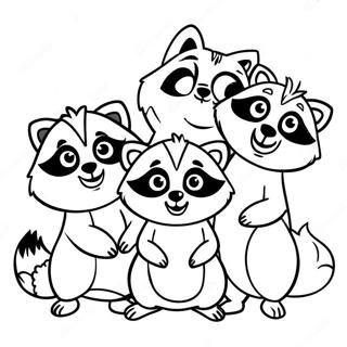 Pagini De Colorat Cu O Familie De Ratoni Adorabili 84265 25393