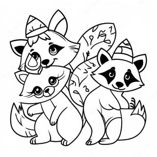 Pagini De Colorat Cu O Familie De Ratoni Adorabili 84265 25394