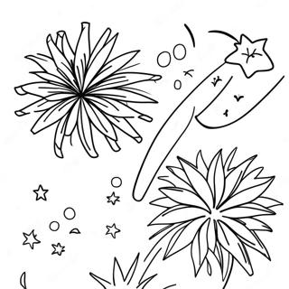 Pagini De Colorat Artificii Stralucitoare Anul Nou 2024 84316-25436