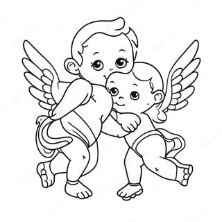 Pagina De Colorat Cu Cherubini Ingeresti 84522-25591