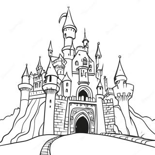 Pagina De Colorat Cu Castelul Regal Din Intretesut 8480-2475