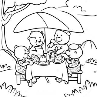Pagina De Colorat Cu Aventura Picnic A Ursilor Berenstain 85034-26084