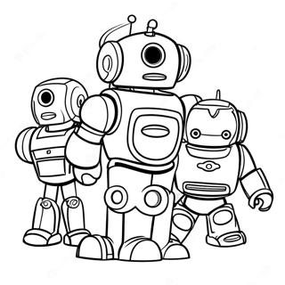Pagina De Colorat Cu Echipa Robot De Salvare 85085 26124