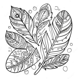 Doodle Uri Jucause Cu Pene Pagina De Colorat 85343-26323