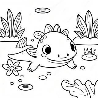 Axolotl Desene De Colorat