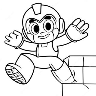 Pagina De Colorat Megaman Sarind Peste Obstacole 85753 26641