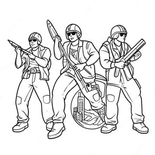 Pagini De Colorat Cu Membrii Krew In Actiune 85904-26752