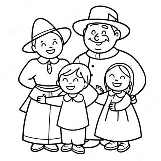 Pagina De Colorat Familie Fericita De Pelerini 85955-26792