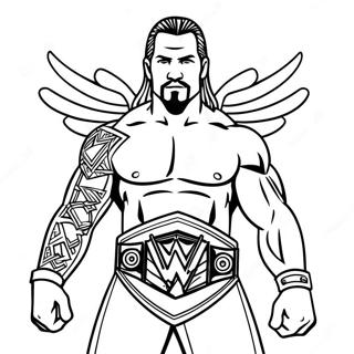 Pagini De Colorat Cu Campionatul Wwe Captivant 86034-26860