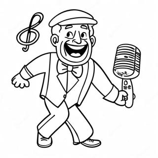 Pagini De Colorat Cu Speakerman Dansand Amuzant 86060 26877