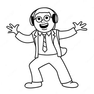 Pagini De Colorat Cu Speakerman Dansand Amuzant 86060 26878