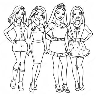 Pagini De Colorat Cu Barbie Si Prietenii 86263-27043