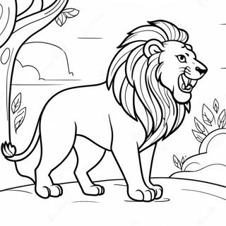 Pagina De Colorat Cu Leu Majestic Racnet 86491-27236