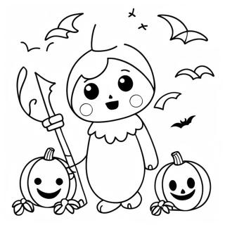 Halloween Kawaii Desene De Colorat