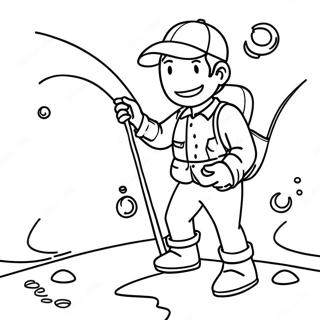 Pescador Aventuros Cu Undita Pagina De Colorat 87210 27771