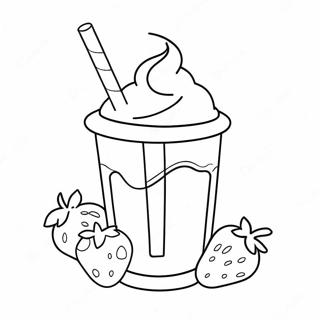 Pagini De Colorat Cu Milkshake De Capsuni Cu Sprinkles 87467-27970