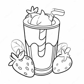 Pagini De Colorat Cu Milkshake De Capsuni Cu Sprinkles 87467-27972