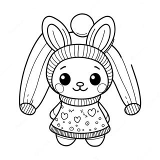 My Melody In Un Pulover Calduros Desen De Colorat 8747-1373