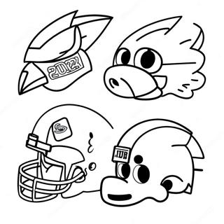 Pagina De Colorat Cu Mascotele Superbowl 2024 87673-28136