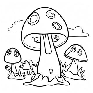 Pagini De Colorat Cu Satul Ciupercilor Fanteziste 87828 28257