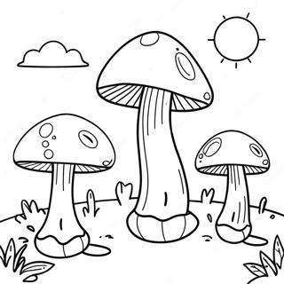 Pagini De Colorat Cu Satul Ciupercilor Fanteziste 87828 28440