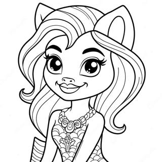Pagini De Colorat Cu Clawdeen Wolf De La Monster High 87875-28463