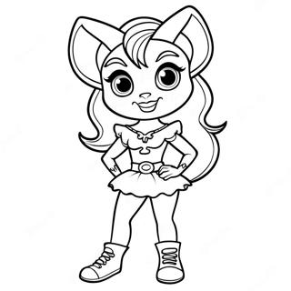 Pagini De Colorat Cu Clawdeen Wolf In Tinuta Infricosatoare 87876-28285