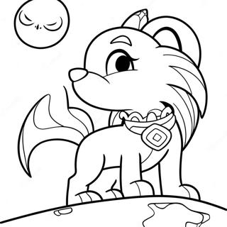 Pagina De Colorat Cu Clawdeen Wolf Urland La Luna 87878 28473