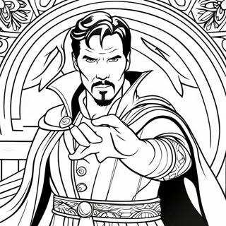 Pagina De Colorat Cu Doctor Strange Cu Ochiul Lui Agamotto 87930 28513
