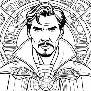 Pagina De Colorat Cu Doctor Strange Cu Ochiul Lui Agamotto 87930 28514