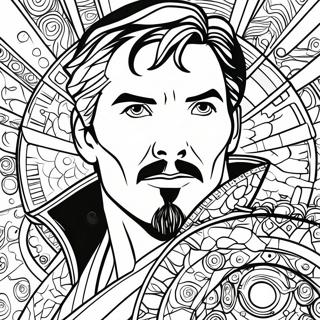Pagina De Colorat Cu Doctor Strange Cu Ochiul Lui Agamotto 87930 28515