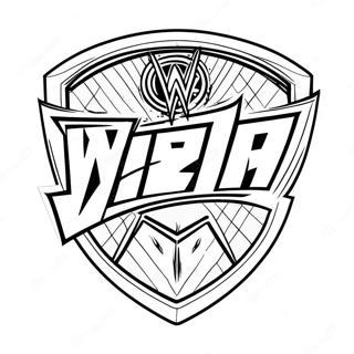 Pagina De Colorat 3d Cu Logo Ul Wwe 87955-28351