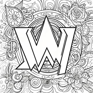 Pagina De Colorat 3d Cu Logo Ul Wwe 87955-28531