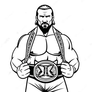 Pagina De Colorat 3d Triple H Tinand Doua Centuri 87956-28353