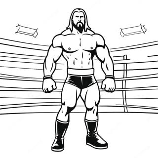 Pagina De Colorat 3d Triple H In Ring 87957-28359