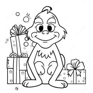 Grinch Cu Cadouri Desen De Colorat 8839-32