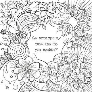 Desen De Colorat Cu Citat Inspirational Pentru Adulti 88415-28878