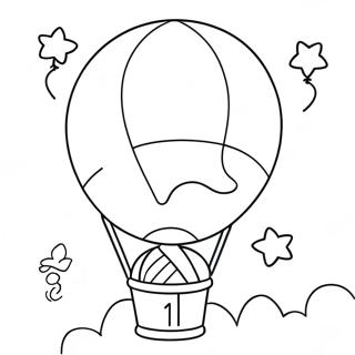 Pagini De Colorat Cu Balonul Colorat De Absolvire Pentru Gradinita 88676-29090
