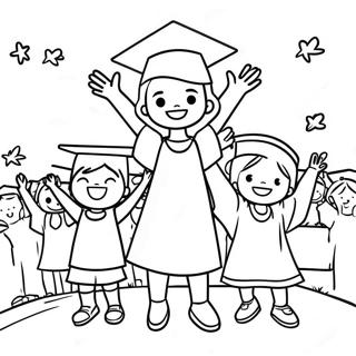 Pagini De Colorat Cu Ceremonia De Absolvire Pentru Gradinita 88677-29094